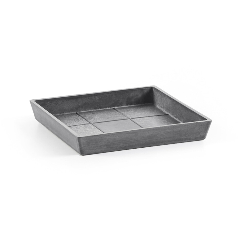 Ecopots Sottovaso Quadrato Rotterdam Grigio 18CM-image