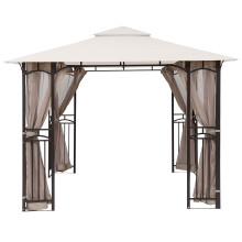 MasterCanopy Patio Gazebo Mosquito apenas paredes de tela de rede (10x10 bege)
