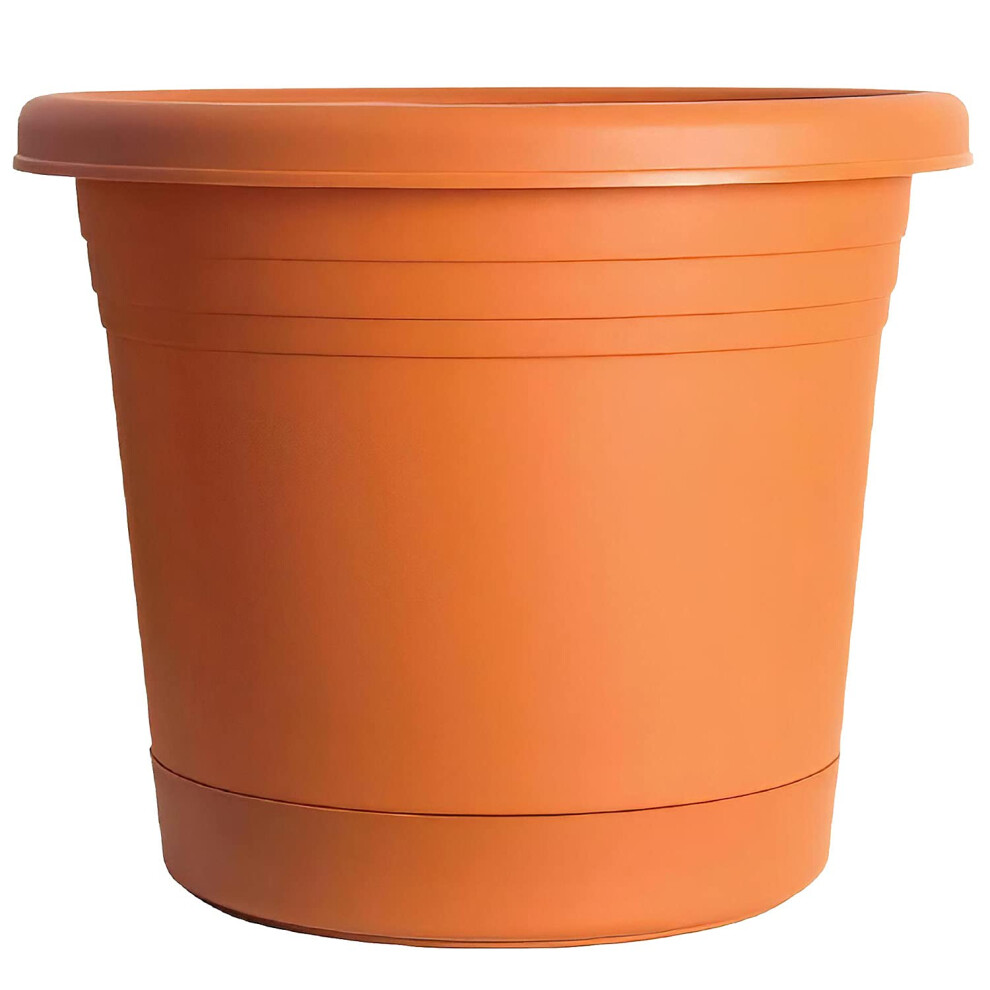 Jardini   re ronde     rebord roul    Rugg Pot en polyr   sine r   sistant aux UV 8 (Terra Co