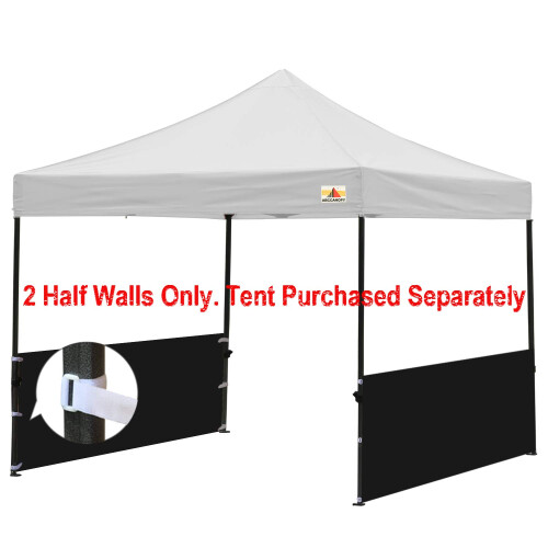 ABCCANOPY Halve vegger til pop-up canopy-telt - 2-pack, svart 1