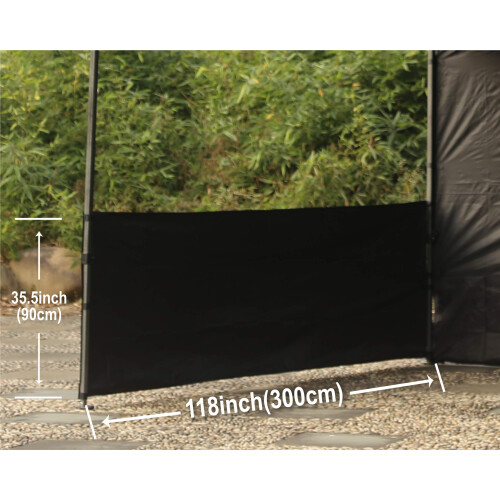ABCCANOPY Halve vegger til pop-up canopy-telt - 2-pack, svart 2