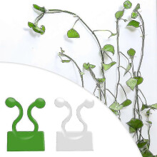 (M, White 50pcs) Invisible Plant Climbing Fixture Clip Rattan Wall Fixed Hook High Quality