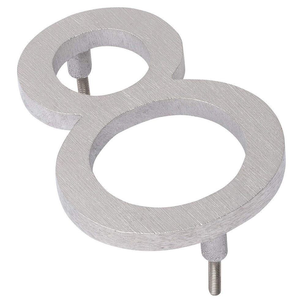 Numéro de maison flottant Montague Metal Products MHN-24-8-F-BA1 24" x 17" x 0,375" en aluminium poli