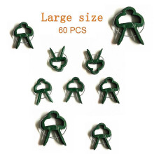 (L, 60 PCS) 20 Pcs Reusable Garden Plant Fixed Clip Support Fastener Vegetables Flowers Bound Clamp New Best Gift