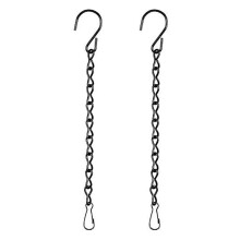 2 Pacote Corrente Suspensa para Alimentadores de Pássaros, Jardineiras, Lanternas e Ornamentos (9.5 Polegadas, Preto)