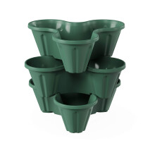 Herbe et jardinieres a fleurs empilables de jardin pur pour une utilisation interieure et exterieure - parfait pour les balcons et les jardins en