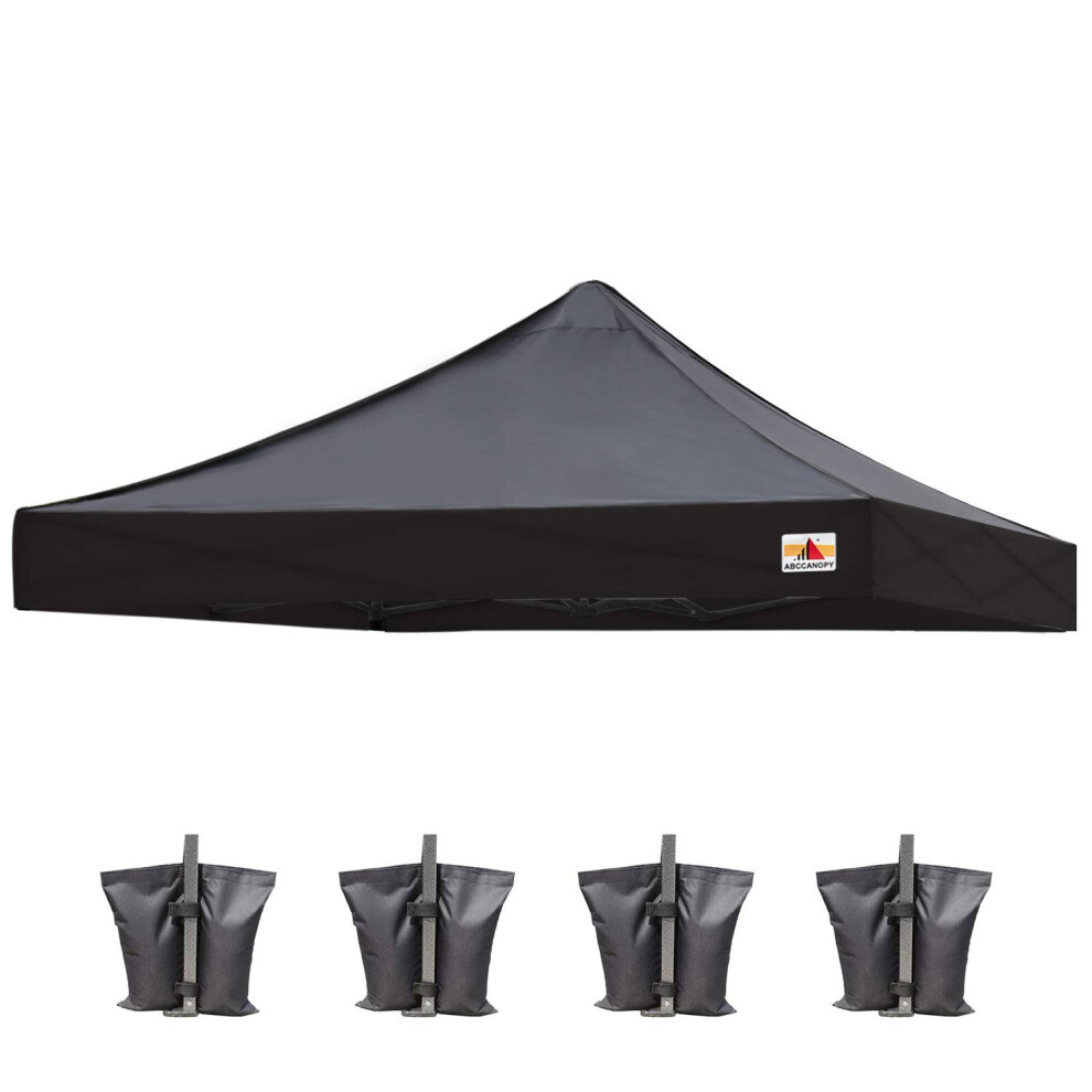 ABCCANOPY Replacement Canopy Top for Pop Up Canopy Tent 8x8  Black
