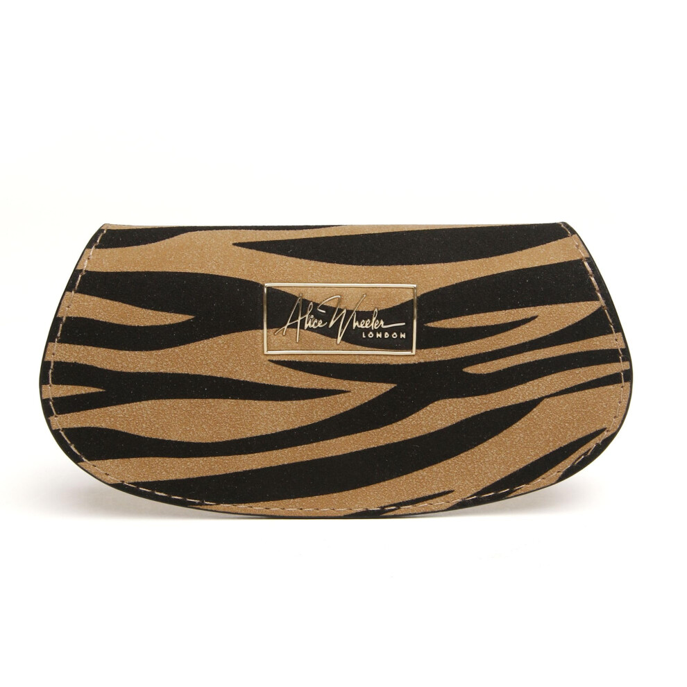 Alice Wheeler Dark ( Zebra) Eyeglasses Case -Vegan Leather