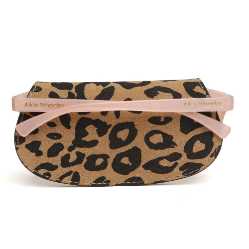 (Dark leopard) Eyeglasses Case -Vegan Leather 1