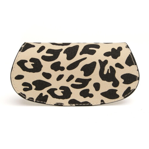 (Light Leopard) Eyeglasses Case -Vegan Leather 1