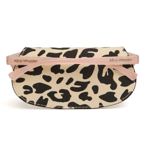 (Light Leopard) Eyeglasses Case -Vegan Leather 2