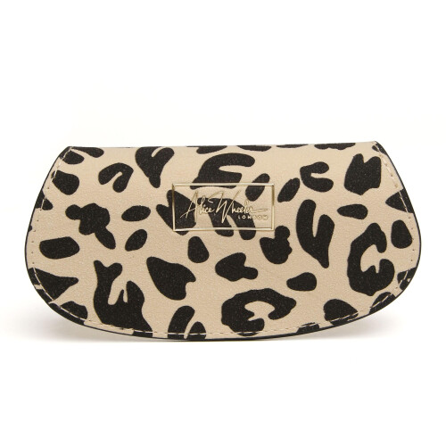 (Light Leopard) Eyeglasses Case -Vegan Leather