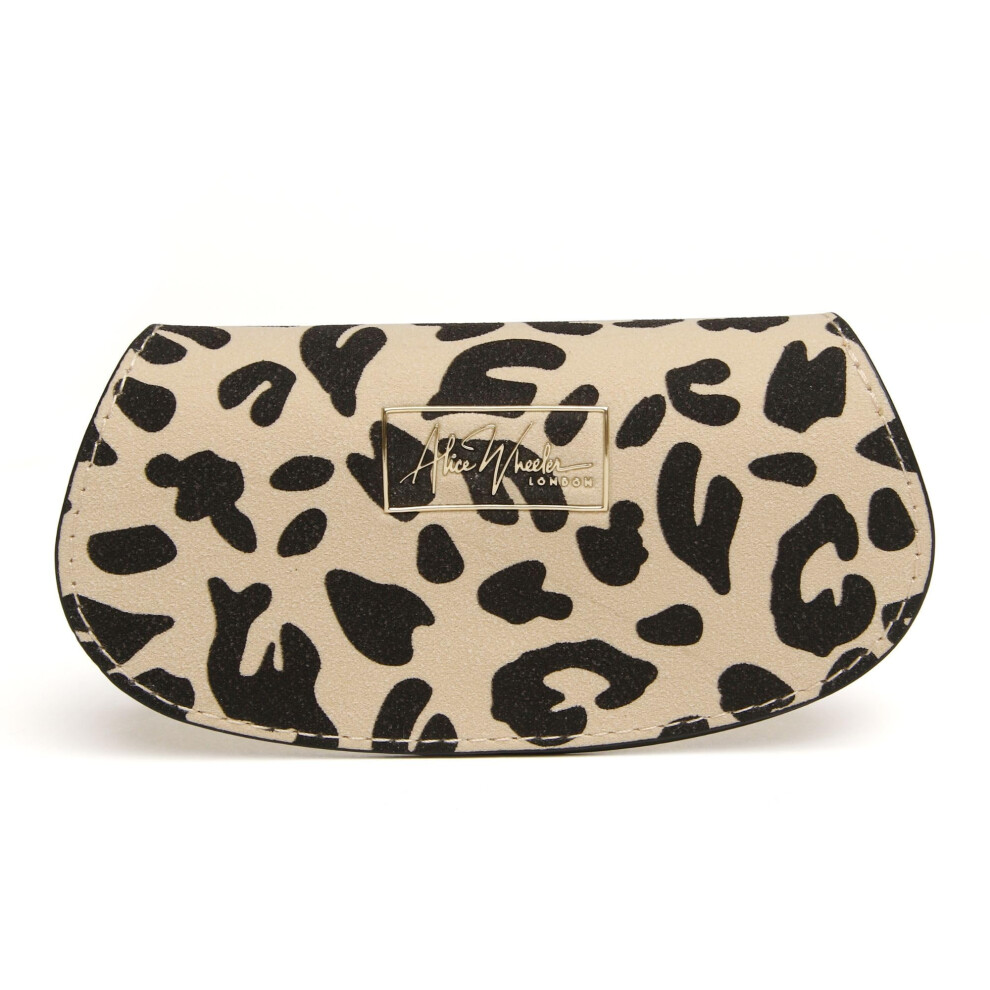 Alice Wheeler Light ( Leopard) Eyeglasses Case -Vegan Leather