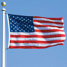 Amerikanische Flagge 8x12 FT mit bestickten Sternen, genähten Streifen, Messingösen, langlebig für den Außenbereich