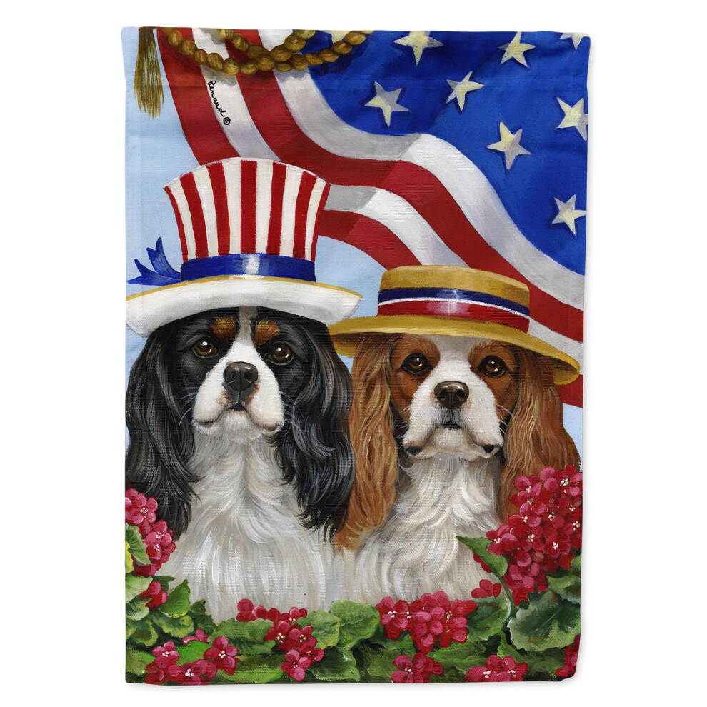 Carolines Treasures PPP3069GF Cavalier Spaniel Usa Gartenflagge, Briefkastenflagge, Dekorative Hofflagge, Banner, Au?Enterrasse, Kunstwerk Y-image