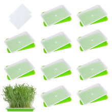 EBaokuup 10Pcs Seed Sprouter Tray with Drain Holes - BPA Free Seed Gar