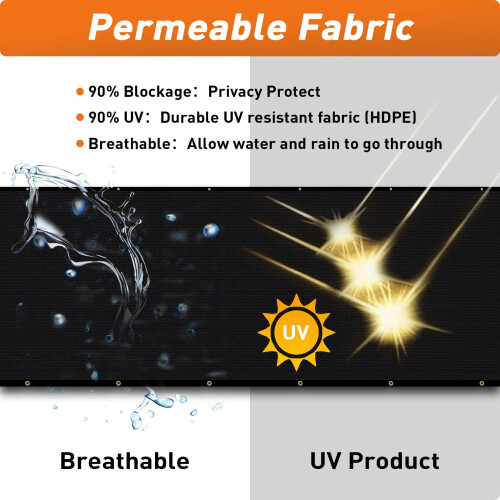 Schermo per la privacy Cisvio 6ftx50ft, resistente, 170 GSM, parabrezza e D 1