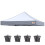 ABCCANOPY Ersatzdach f?r Pop-Up-Zelt, 10 x 10, Grau 1