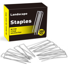 Hongway 360pcs 6-calowe Krajobraz Krajobrazowe Calwaniowane stawki ogrodowe 11 Gargen Gargen Staples ciezkie sodowe szpilki w ksztalcie litery U