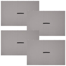 Sunnydaze 80 x 103 polegadas de poli   ster 4 pe   as Gazebo Sidewall Conjunto - apenas cortinas do mirante - fornece sombra e privacidade - cinza