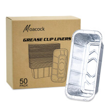 Moacock 50Pack Drip Pan kompatibel med Blackstone Griddles 28 & 36 & 30 & 22 & 17 inches Aluminium Folie Grill Grease Tray Griddle Tilbehør