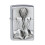 Zippo Zippo Lighter Kneeling Girl Emblem Brushed Chrome Windproof Flame Refillable 3