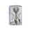 Zippo Zippo Lighter Kneeling Girl Emblem Brushed Chrome Windproof Flame Refillable 2
