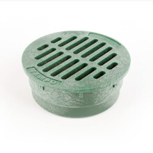 Premium USA lavet 4"""" tommer gr?n udend?rs rund flad afl?bsristd?ksel - passer til alle 4"""" tommer kloak- og afl?bsr?r / fittings Passer ogs? til