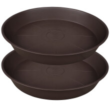 Bleuhome 2 pachete de 20 farfurii pentru plante de 22 inchi Tava adncime de 3,6 inci Farfurii mari, adnci, rezistente, pentru ghiveci, gradina,