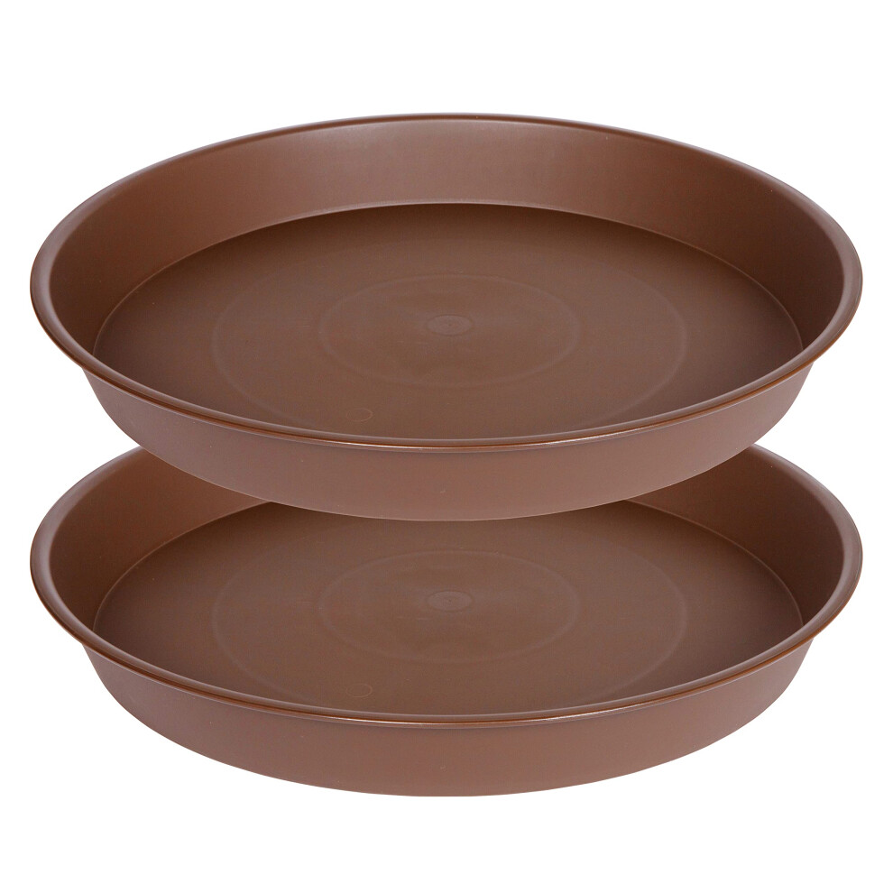 Bleuhome Lot de 2 soucoupes pour plantes rondes robustes de 14 pouces