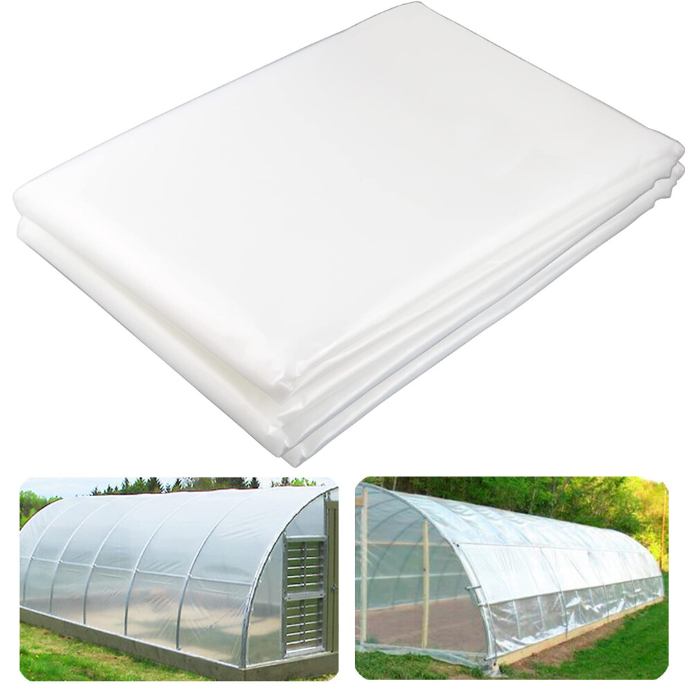 Yowlieu 10 x 26 Feuille de plastique transparente pour serre 6 mil Film de serre en polyéthylène résistant aux UV Hoop Green House Plastic Co