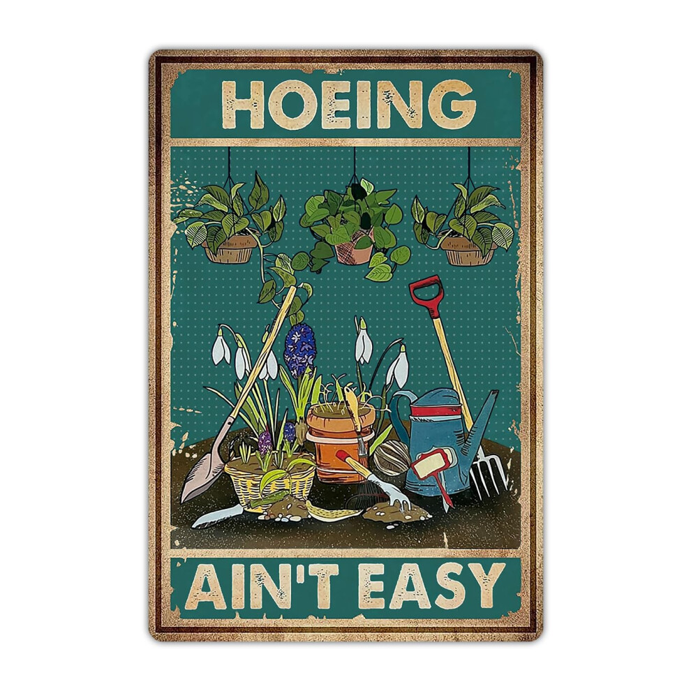 Artlunar Funny Garden Sign Outside Decor Gift For Gardener Gardening Aint Easy 12 x 8 980