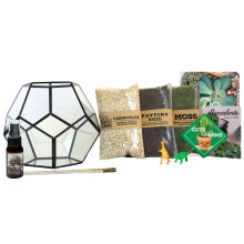 Sta grdar Glass Terrarium Kit | Lgg bara till dina egna vxter (geometriska glas)