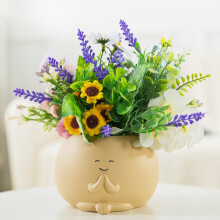 COTYNI Pots de Fleurs Femmes, 3,15 Pouces Plantes Intérieures, Pot en Résine avec Trou de Drainage