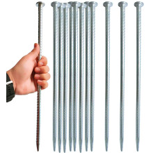 FOMMEN Estacas de Rebar de 16 Polegadas 14 Pacotes - Âncoras de Aço Galvanizado de 0,5 Polegadas de Diâmetro