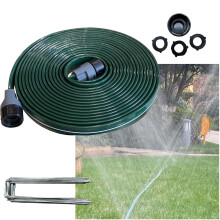 Watoo 2024 Mangueira de Regador Plana 25 FT para Jardim com Furos, Leve e Resistente, Sem Torções