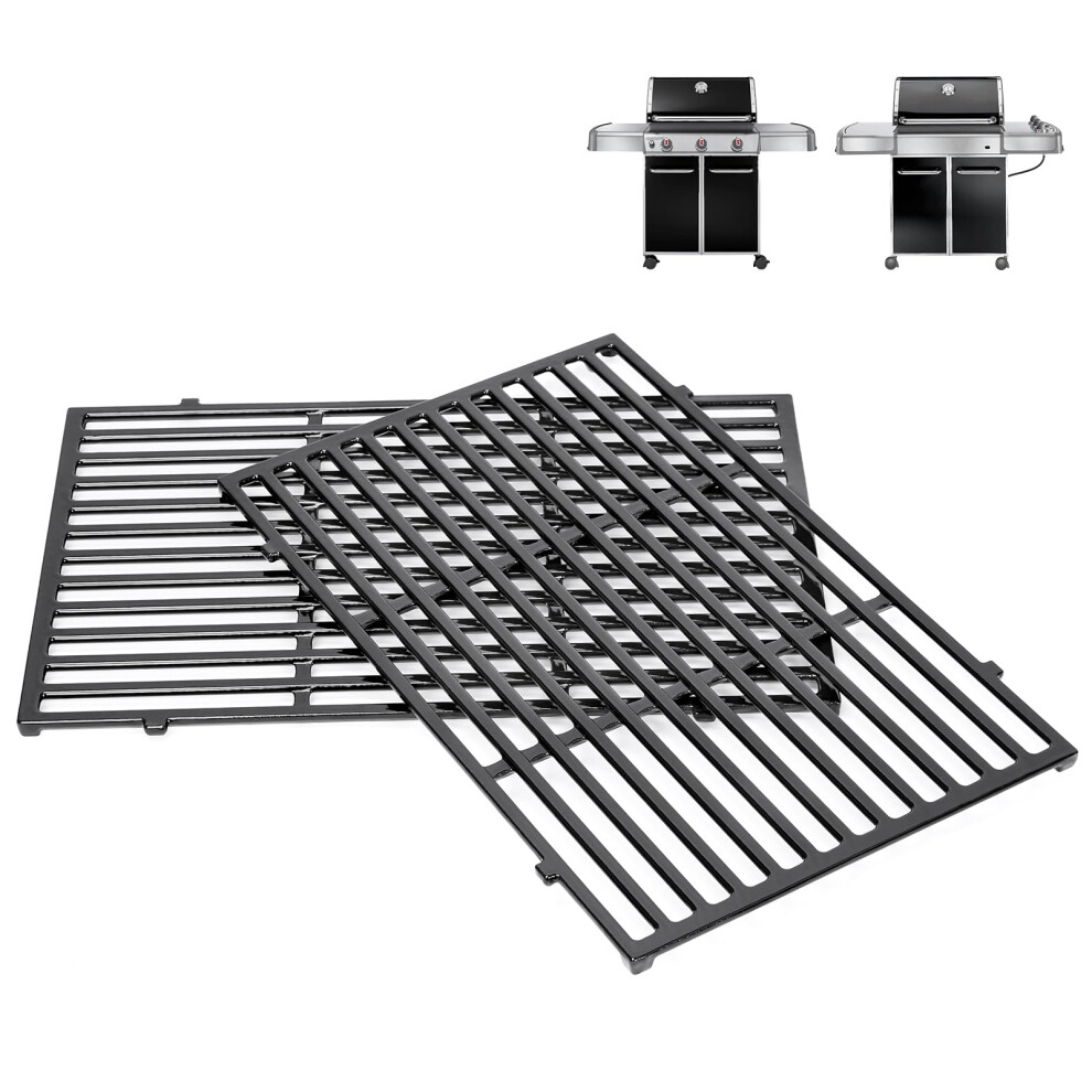 Qulimetal 195 Cooking Grates For Weber Genesis 300 Series Genesis E310 E320 E330 S310 S320 S330 Polished Porcelain Grill Gr