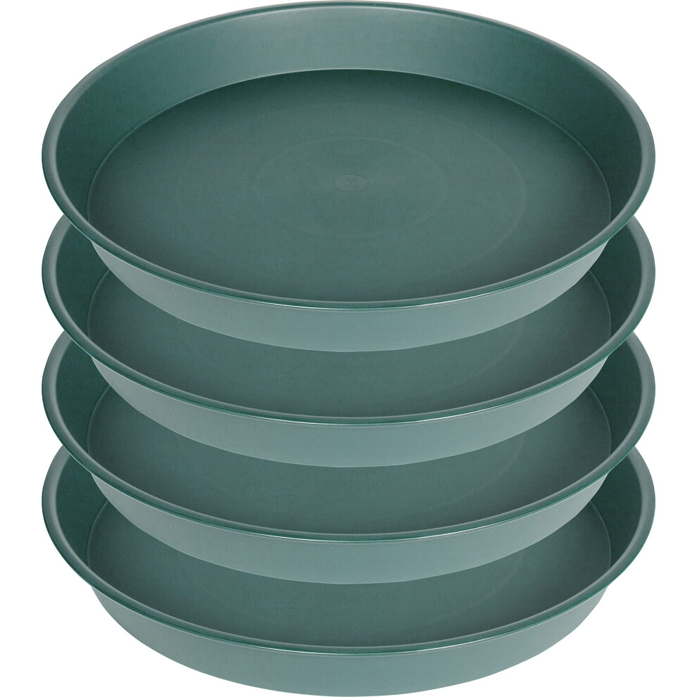 Bleuhome Lot de 4 soucoupes pour plantes de 40,6 cm avec base 135 en plastique robuste pour pots de fleurs et bacs à eau pour l'intérieur B
