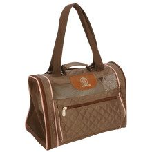 Sherpa Backpack Dog Cat Pet Carrier Medium Brown and Pink 10238