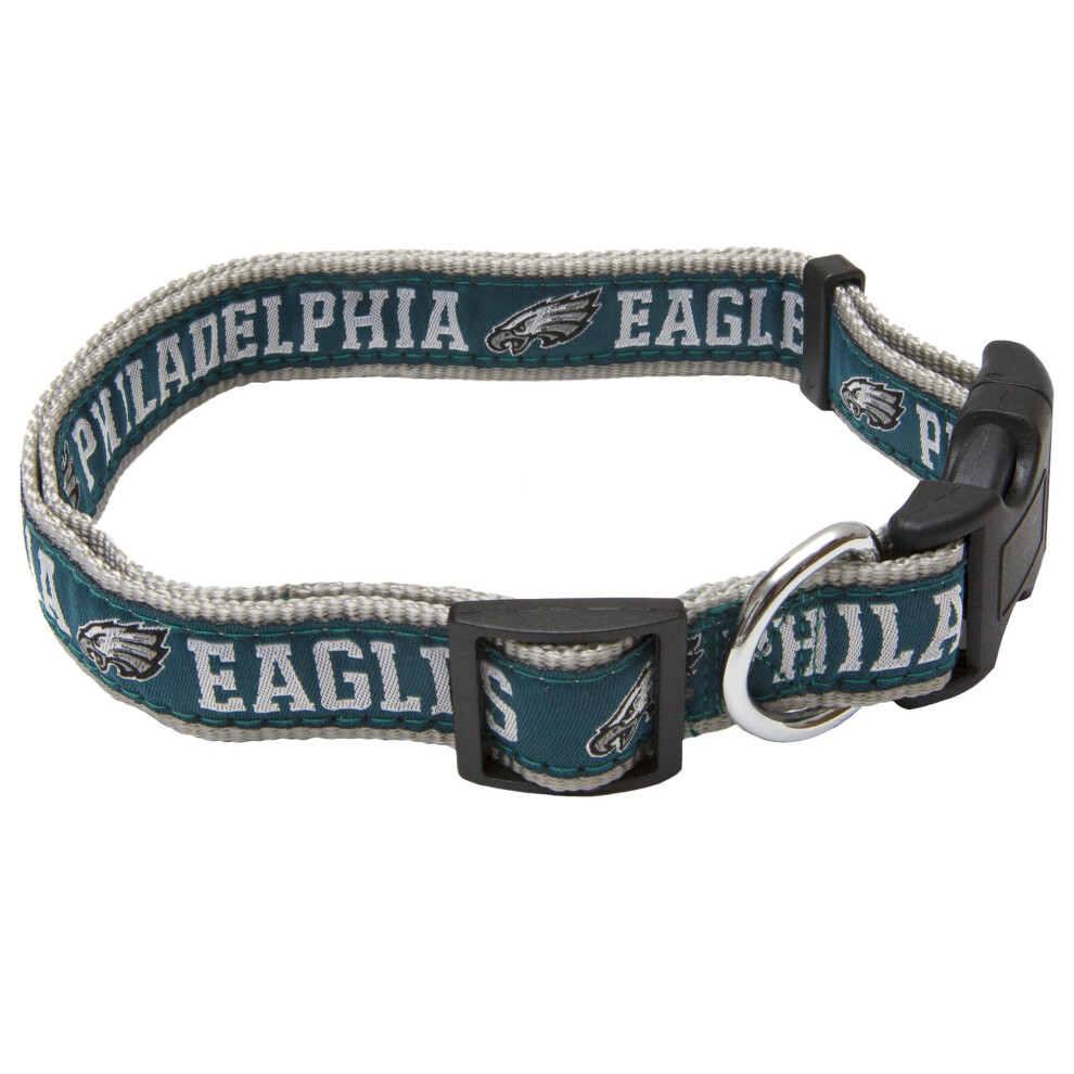 Pets First NFL Philadelphia Eagles STRONG & ADJUSTABLE DOG Collar Large
