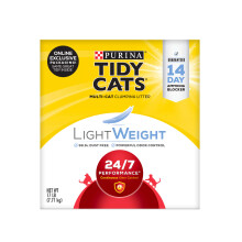 Purina Tidy Cats Liviana Rendimiento 24 horas al da, 7 das a la semana Control de olores Aglomeracin para mltiples gatos Arena para gatos lib