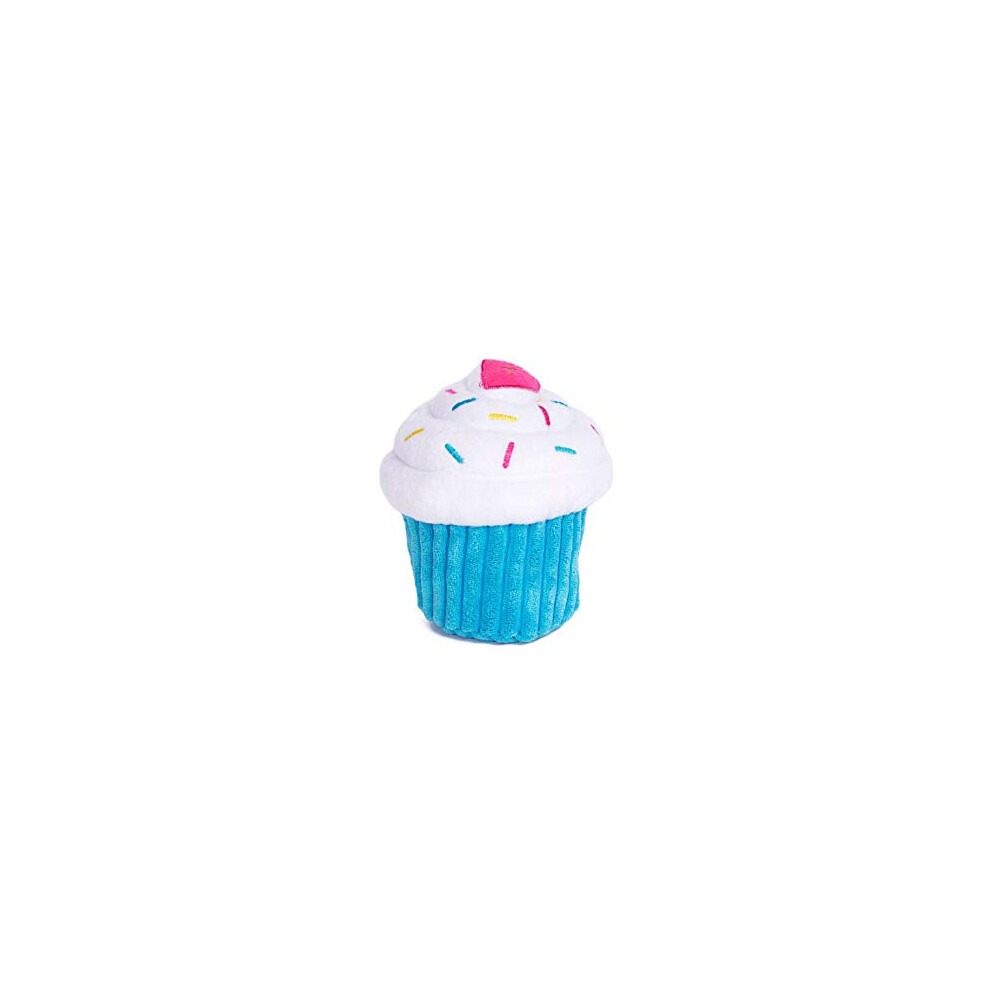 Photos - Dog Toy ZippyPaws - Birthday Cupcake Squeaky Plush  with Soft Stuffing - Blue Cupcake 8.18786E+11