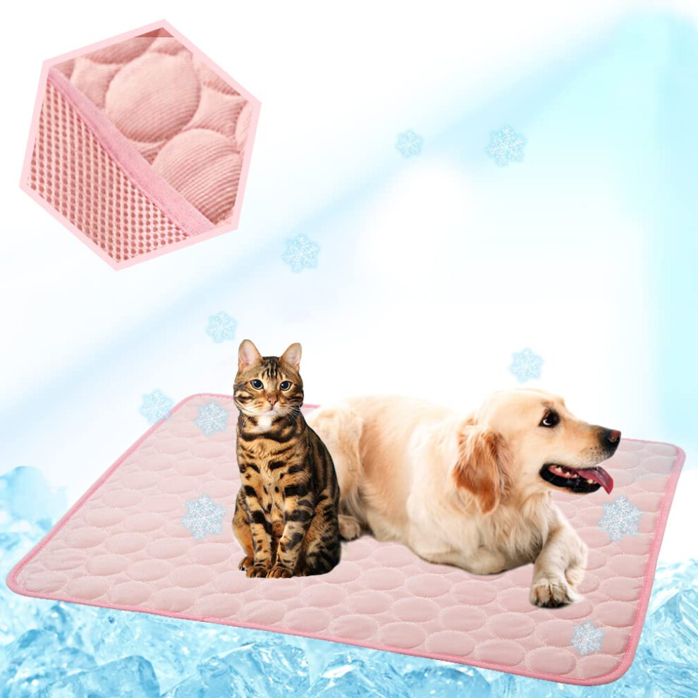 Tapis de refroidissement lavable pour chien MeiLiMiYu - Tapis de refroidissement automatique en soie glacée pour animaux de compagnie