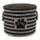 Bone Dry Pet Storage Collection Striped Paw Patch Bin  Black  Small Round 1