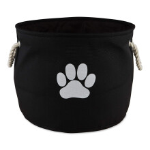 Bone Dry Pet Storage Collection Collapsible Bin Medium Round Black