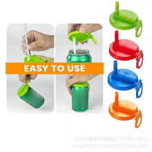 (4PCS)4 Color Soda Can Lids,silicone Straws Soda Can Covers,can Covers For Soda