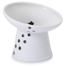 Necoichi Extra Wide Raised Cat Food Bowl Elevated Prevent Neck & Whisker Fatigue Dishwasher and Microwave Safe No.1 Seller in Japan! (Cat Extra W