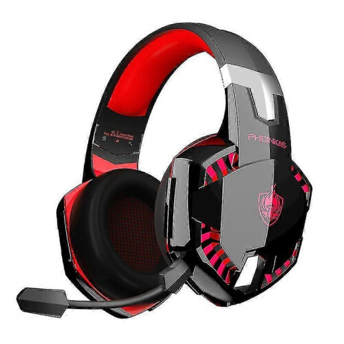 (Red)Bluetooth Wireless Headphone With Mic For Ps4, Xbox One, And Pc Gaming - Compatible With Ps5