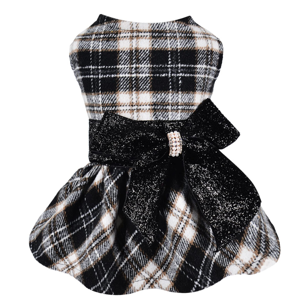 Robe pull pour chien pour petits chiens, jupe d'automne et d'hiver en tissu pour chiens