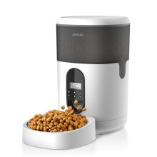 Anysea automatiske kattefoderautomater: Tidsindstillet foderautomat til katte og hunde med LCD-sk?rm Programmerbar portionskontrol Automatisk kat